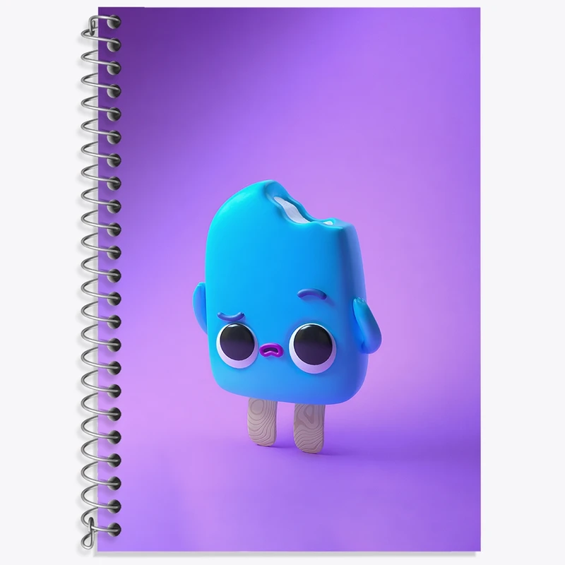 دفتر لغت 50 برگ خندالو طرح بستنی بامزه کد F3356