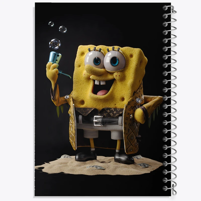 دفتر مشق 50 برگ خندالو طرح باب اسفنجی کد N7916