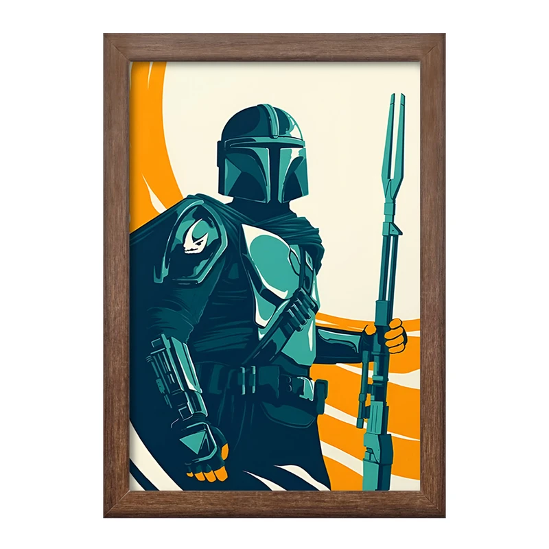 تابلو خندالو طرح مندلورین (The Mandalorian) کد F13748