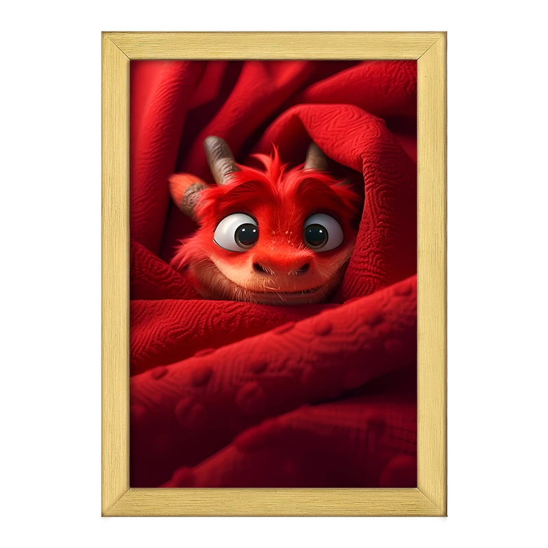 تابلو خندالو طرح اژدهای قرمز کد F6630