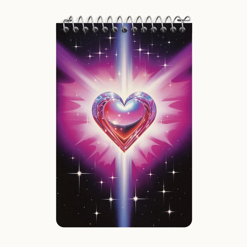 دفتر یادداشت 50 برگ خندالو طرح قلب مینیمال کد F3203