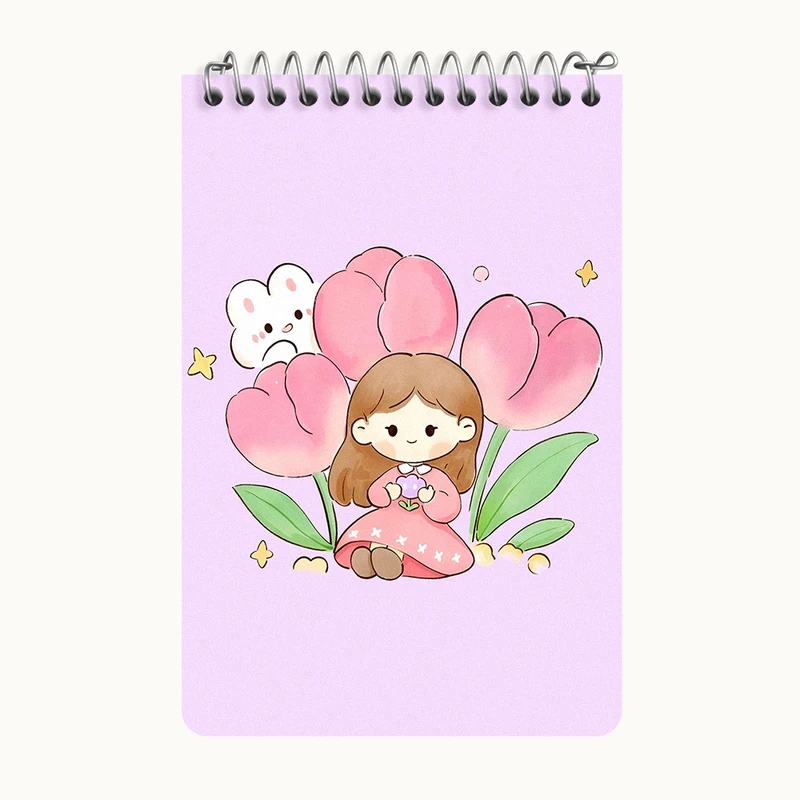 دفتر یادداشت 50 برگ خندالو طرح دخترانه کیوت کد F11091