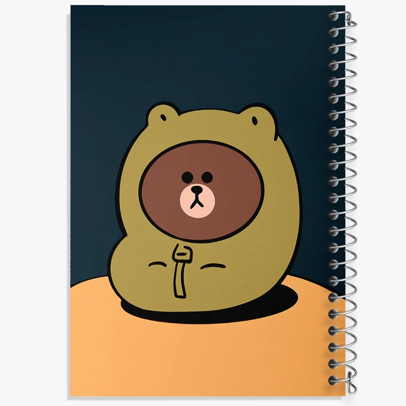 دفتر ژورنال نویسی 50 برگ خندالو مدل نقطه ای طرح خرس سرمایی کد N6707