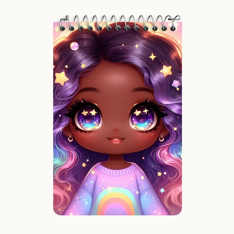 دفتر یادداشت 50 برگ خندالو طرح دخترانه کیوت کد F6062