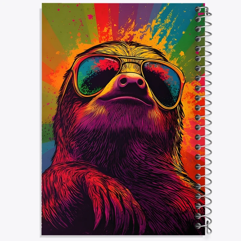 دفتر طراحی 50 برگ خندالو طرح تنبل کد F9850