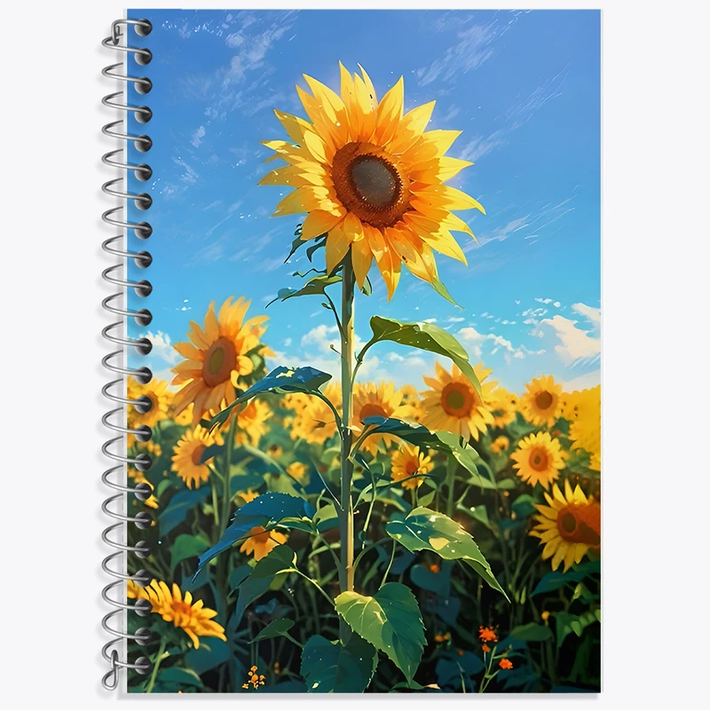 دفتر نت موسیقی 50 برگ خندالو طرح مزرعه گل آفتابگردان کد F12734