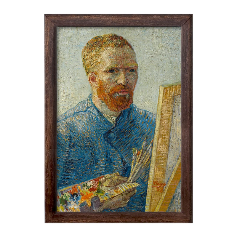 تابلو خندالو طرح سلف پرتره ونسان ونگوگ (Van Gogh) کد 36809