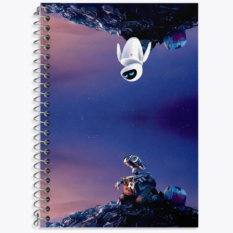 دفتر زبان 50 برگ خندالو مدل سه خط طرح وال ای (wall-E) کد F3407