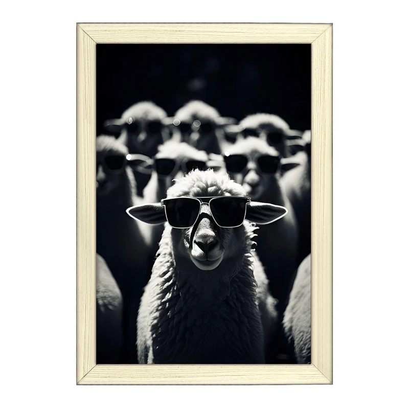 تابلو خندالو طرح دسته گوسفندان کد F10046