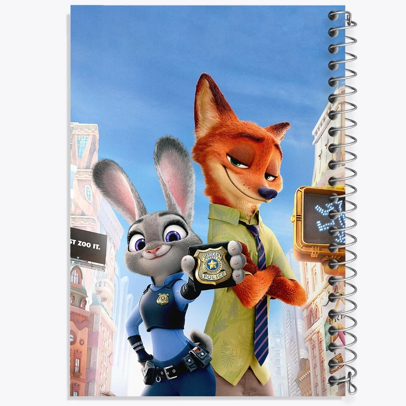 دفتر طراحی 50 برگ خندالو طرح انیمیشن زوتوپیا   کد 1013