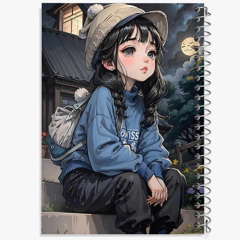 دفتر شطرنجی 50 برگ خندالو طرح دخترانه کد F3833