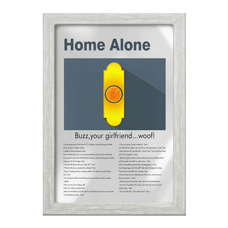 تابلو خندالو طرح تنها در خانه (Home Alone) کد F13848