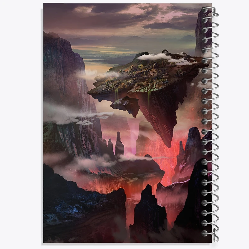 دفتر لیست خرید 50 برگ خندالو طرح کوه های آتشقشانی کد F12515