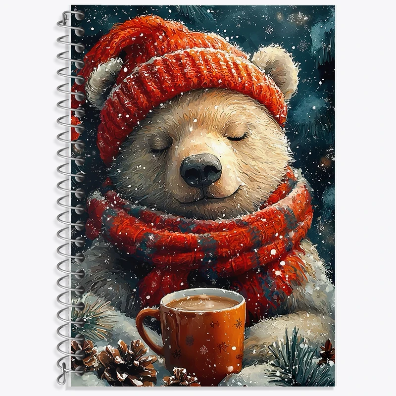 دفتر زبان 50 برگ خندالو مدل دو خط طرح خرس کد F10027