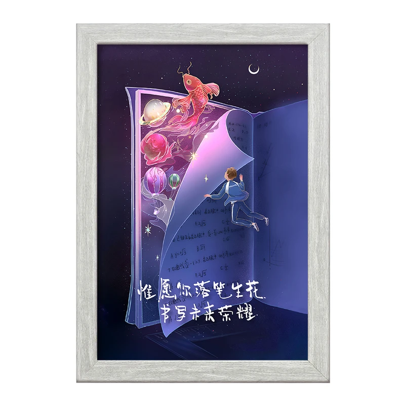 تابلو خندالو طرح دنیای کتاب ها کد F11064