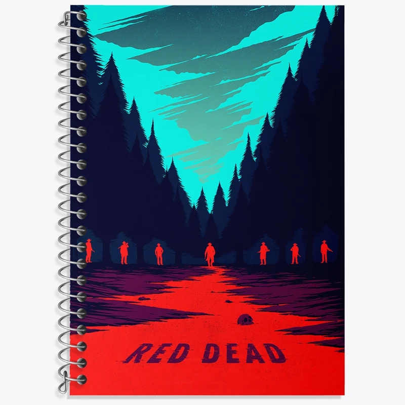 دفتر لغت 50 برگ خندالو طرح رد دد (Red Dead) کد N9350