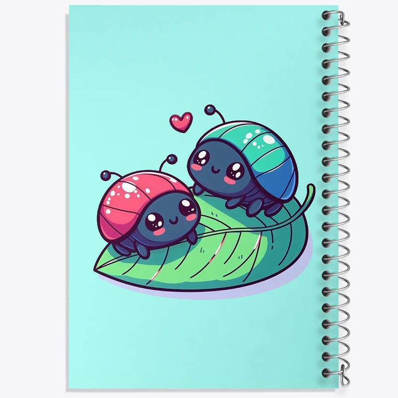 دفتر مشق 100 برگ خندالو طرح کفشدوزک بامزه کد F3190