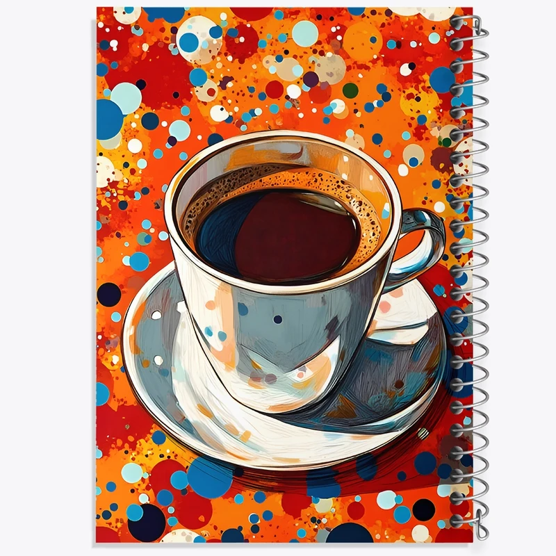 دفتر طراحی 50 برگ خندالو طرح فنجان قهوه کد F9841