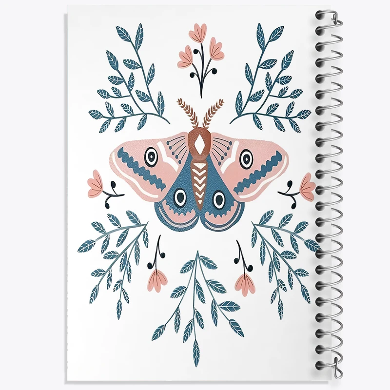 دفتر نقاشی 50 برگ خندالو طرح شاپرک و گل کد N6887