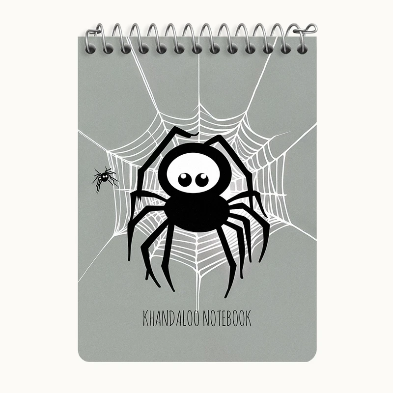 دفتر یادداشت 50 برگ خندالو طرح عنکبوت کیوت (Spider cute) کد N8030