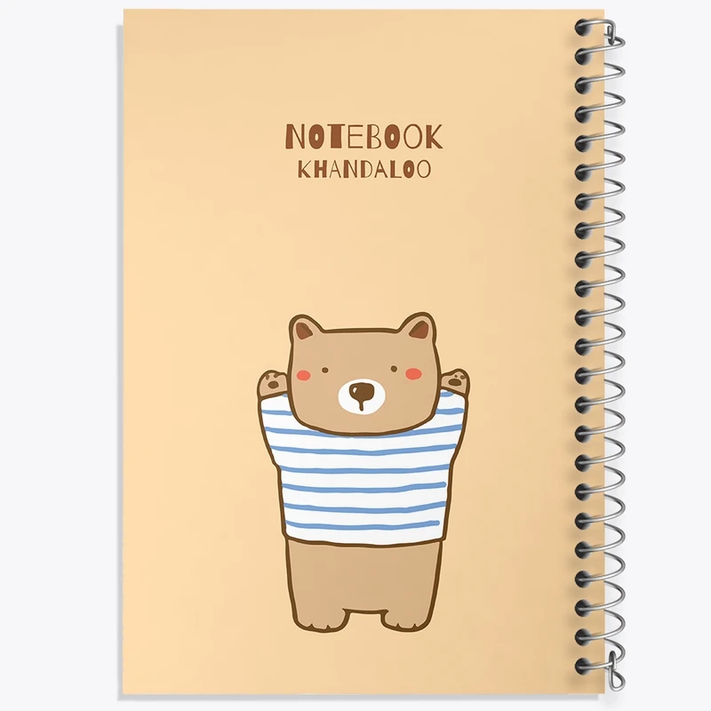 دفتر طراحی 50 برگ خندالو طرح خرس بامزه کد N1364