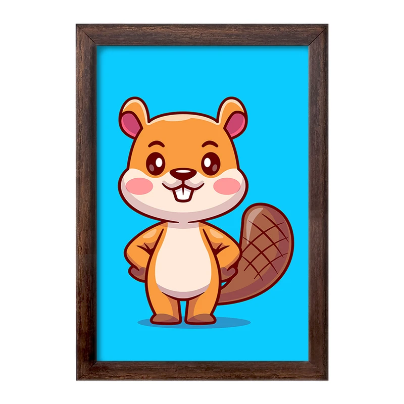 تابلو خندالو طرح حیوانات بامزه سمور کد 29671