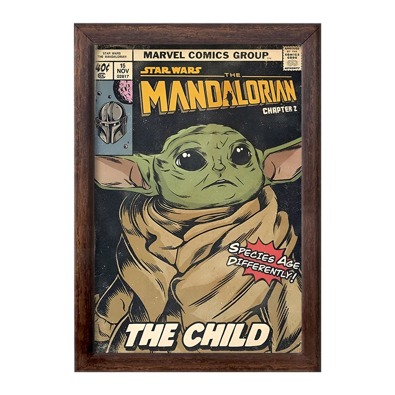 تابلو خندالو طرح بیبی یودا (The Mandalorian) کد F13755