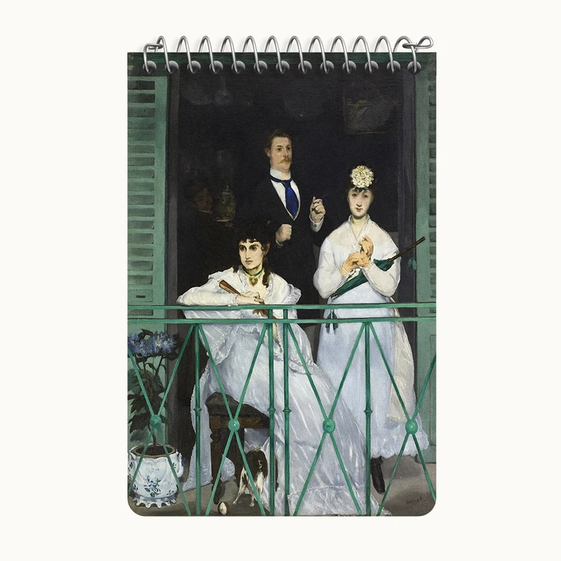 دفتر یادداشت 50 برگ خندالو طرح نقاشی بالکن اثر ادوار مانه کد F12414