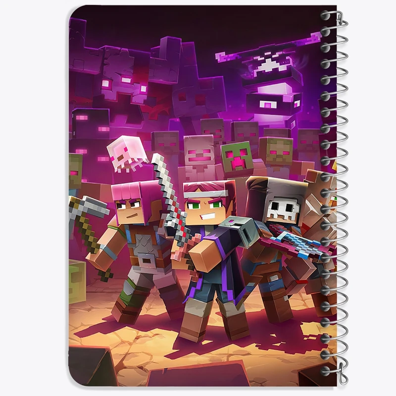 دفتر یادداشت 50 برگ خندالو طرح بازی ماینکرافت Minecraft  کد 23249