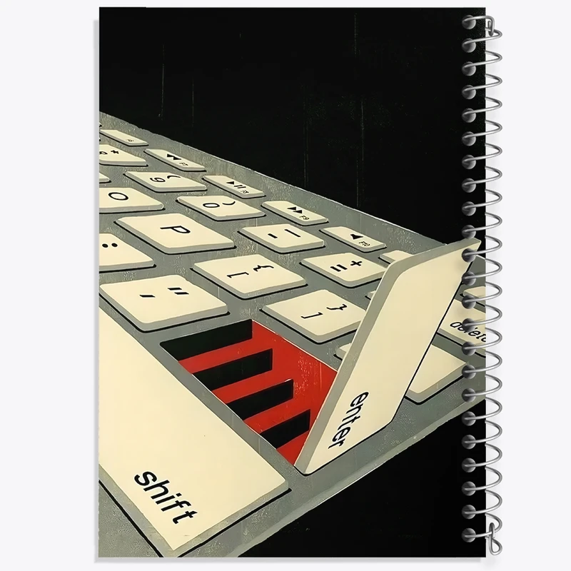 دفتر طراحی 50 برگ خندالو طرح کلید Enter کد F8839