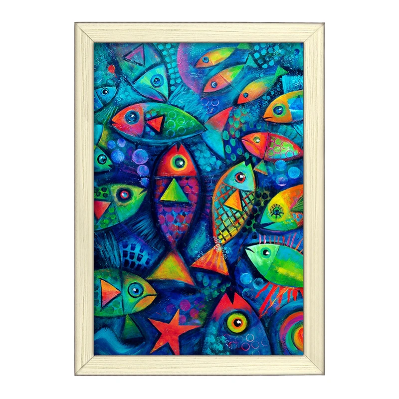 تابلو خندالو طرح نقاشی انتزاعی  کد 5315