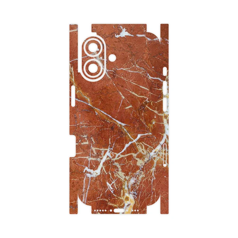 برچسب پوششی ماهوت مدل Red Marble-FullSkin مناسب برای گوشی موبایل اپل iPhone 17