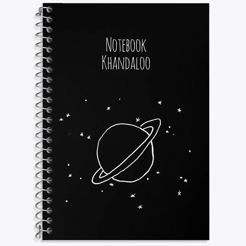 دفتر زبان 50 برگ خندالو مدل سه خط طرح فضایی کد N7692