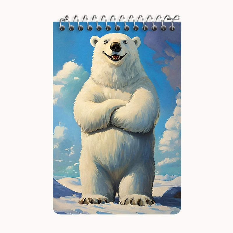 دفتر یادداشت 50 برگ خندالو طرح خرس قطبی کد F7780