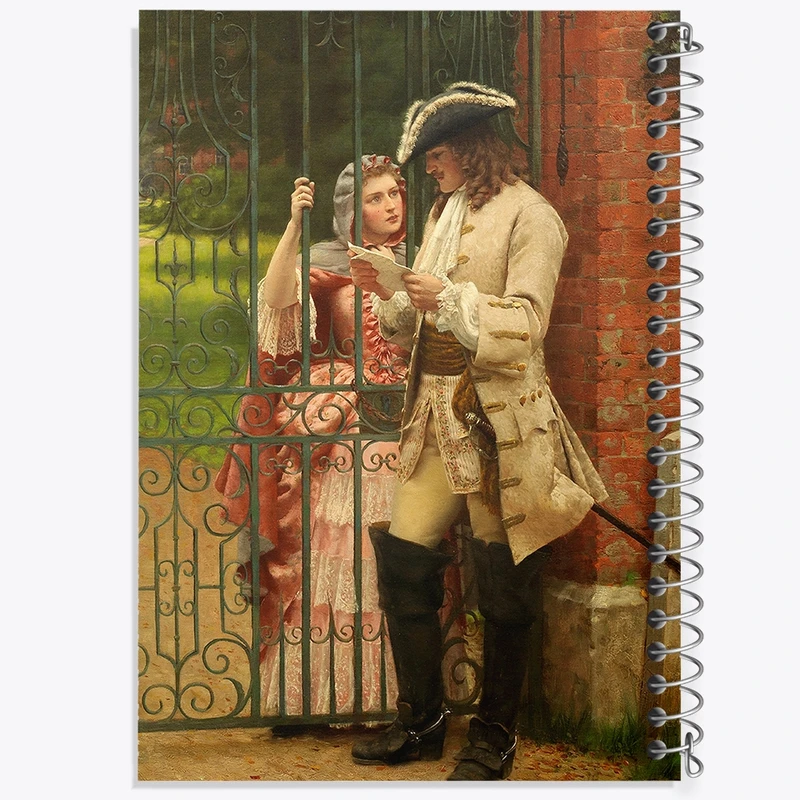 دفتر ژورنال نویسی 50 برگ خندالو مدل نقطه ای طرح نقاشی چه بگویم اثر ادموند بلر لیتون کد F12468