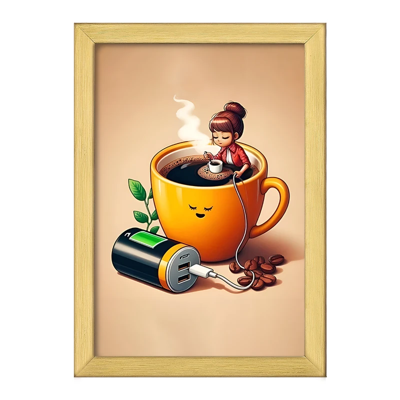 تابلو خندالو طرح قهوه (COFFEE) کد F11806