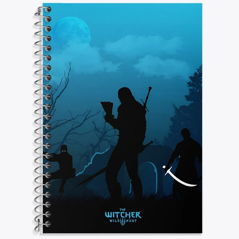 دفتر زبان 50 برگ خندالو مدل سه خط طرح ویچر (The Witcher) کد F13612