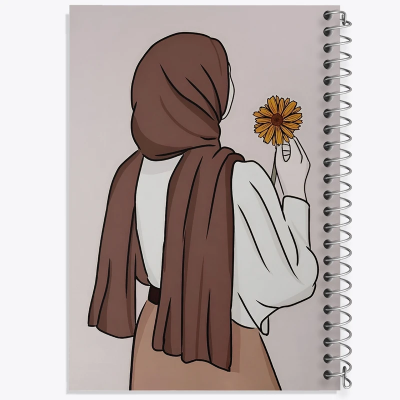 دفتر طراحی 50 برگ خندالو طرح دخترانه مینیمال کد F4206