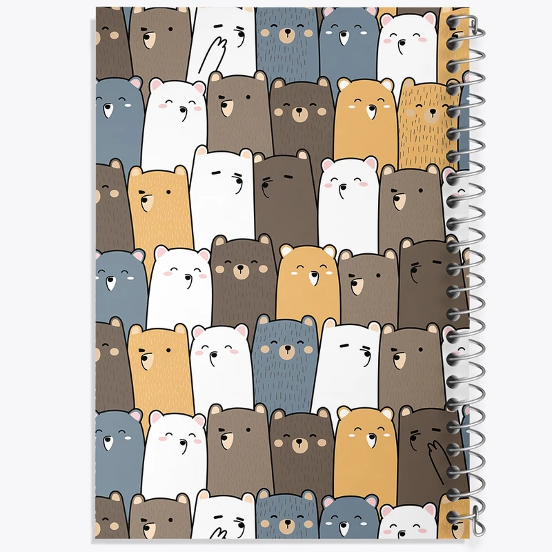 دفتر طراحی 50 برگ خندالو طرح خرس بامزه کد N310