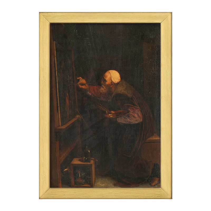 تابلو خندالو طرح نقاشی هنرمندی در حال کپی کردن نقاشی اثر لوئیس برود کد F12237