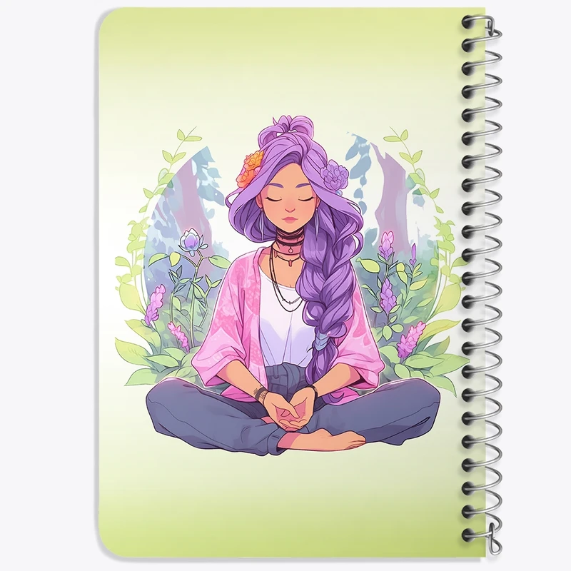 دفتر یادداشت 50 برگ خندالو طرح مدیتیشن (Meditation) کد N2996