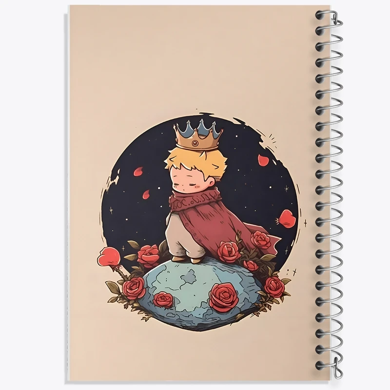 دفتر طراحی 50 برگ خندالو طرح شازده کوچولو کد N3813