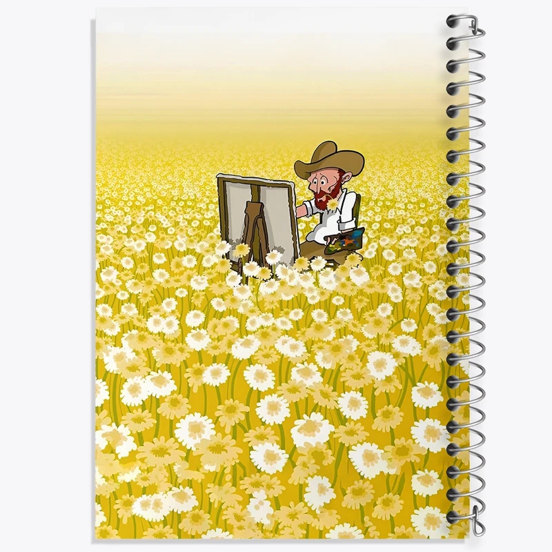 دفتر ژورنال نویسی 50 برگ خندالو مدل نقطه ای طرح ونسان ونگوگ کد F8794