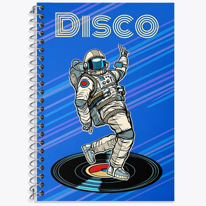 دفتر زبان 50 برگ خندالو مدل دو خط طرح فضانورد کد F10094