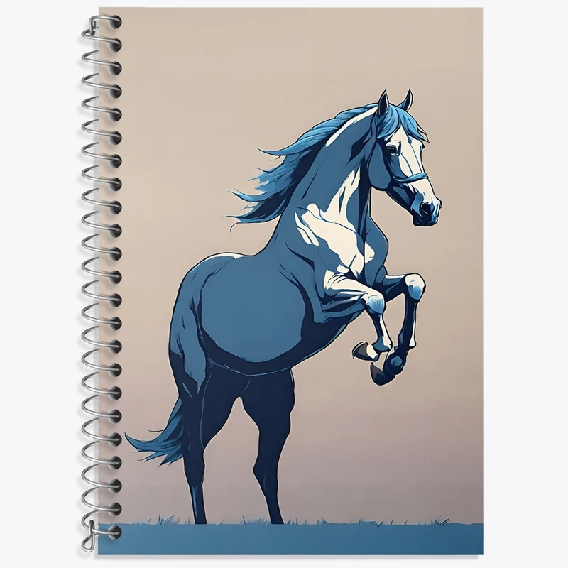 دفتر زبان 50 برگ خندالو مدل سه خط طرح اسب کد F4288