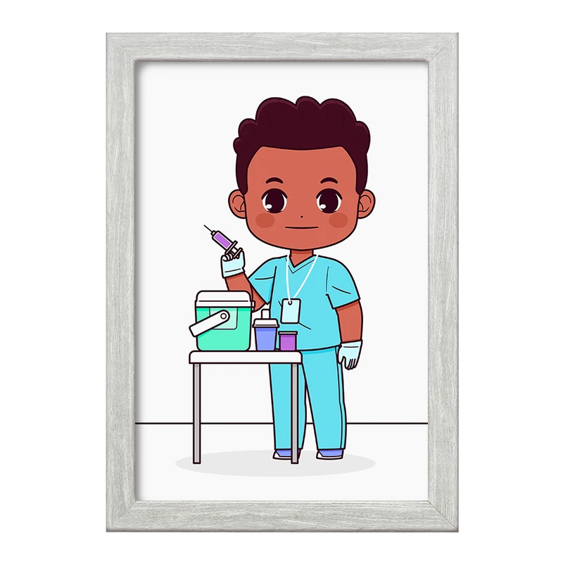 تابلو خندالو طرح پزشک و پرستار کودکانه کد 36490