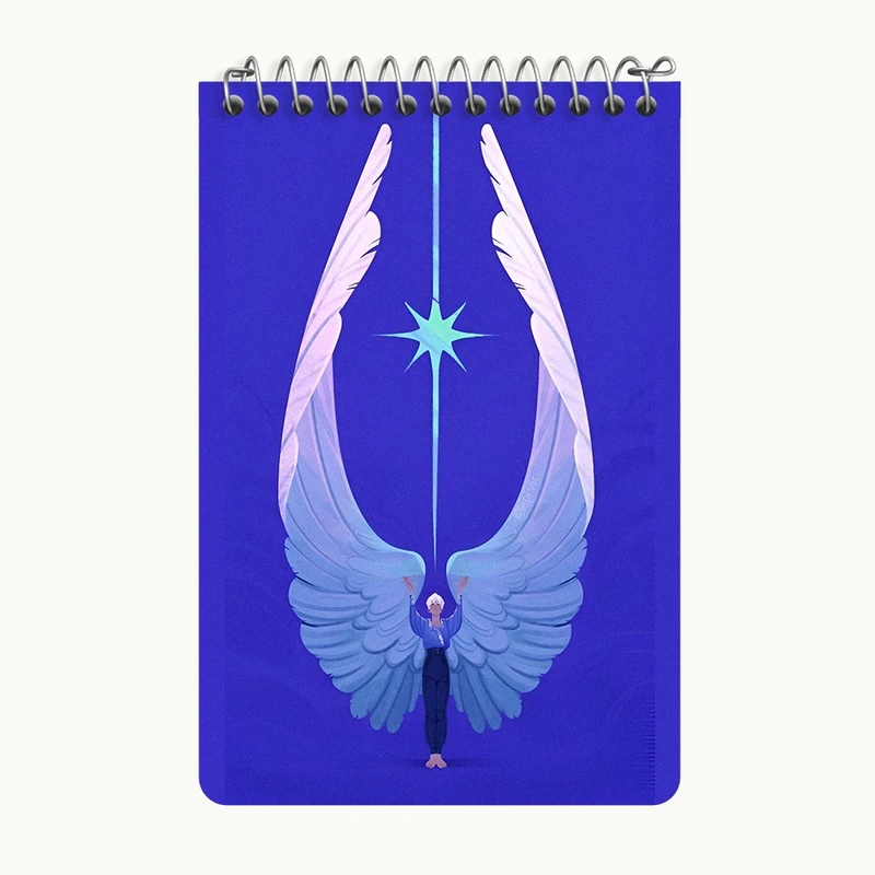 دفتر یادداشت 50 برگ خندالو طرح فرشته کد F4602