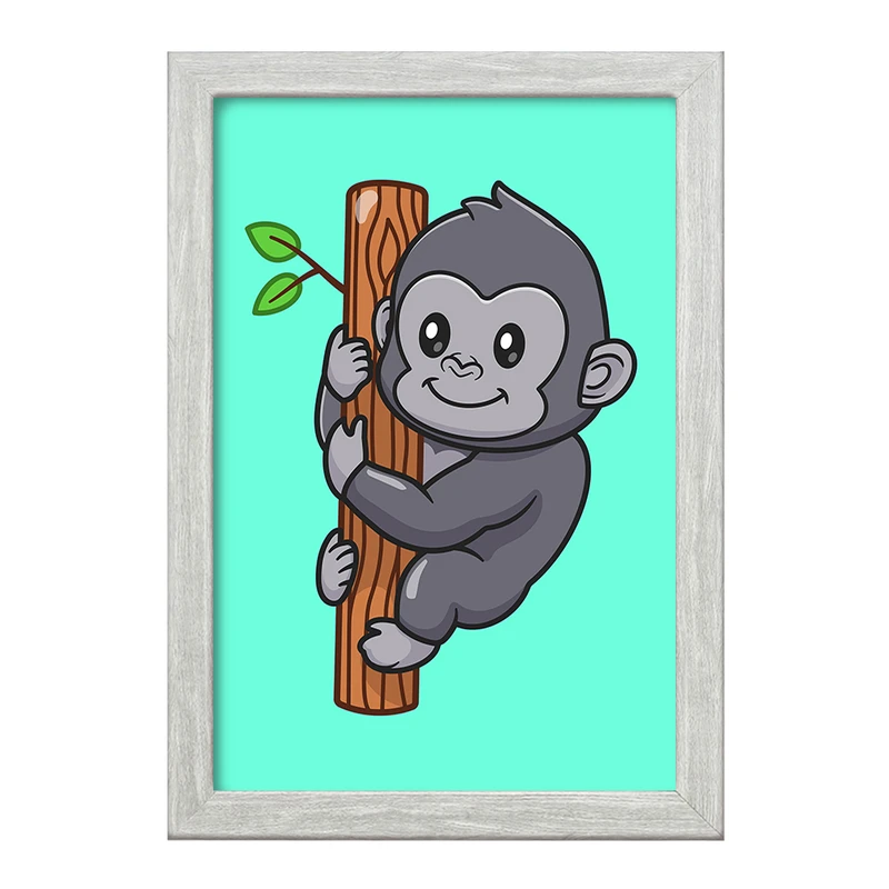 تابلو خندالو طرح حیوانات بامزه گوریل کد 29701