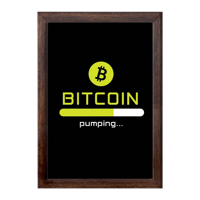 تابلو خندالو طرح ارز دیجیتال بیت کوین  کد 10898