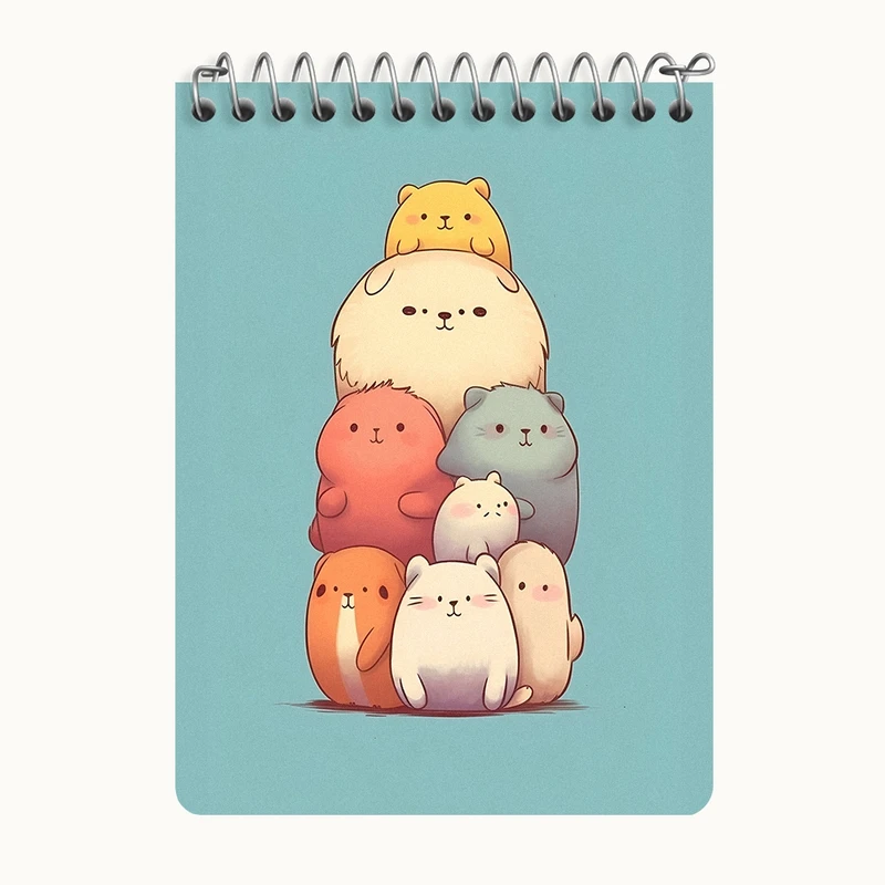 دفتر یادداشت 50 برگ خندالو طرح حیوانات کیوت کد N3105